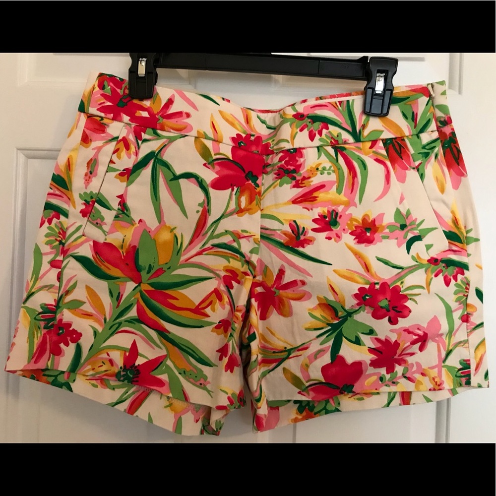 J.Crew floral chino shorts. Size 6. NEW with tags